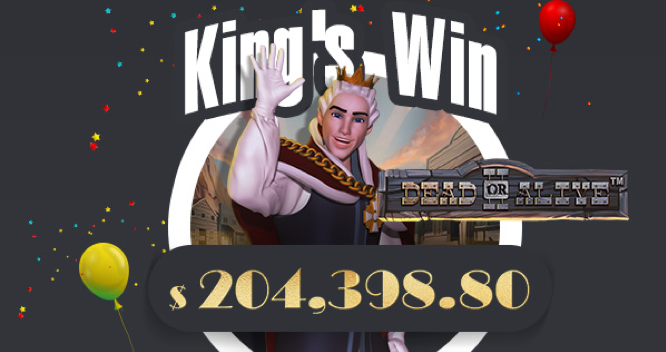 King’s win: $204,398.80 on a single spin at King Billy Casino